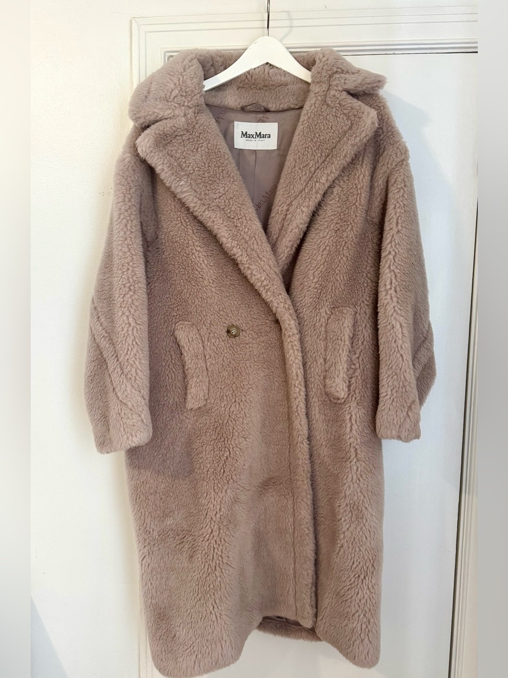 MaxMara Teddy Bear Icon Coat - Alpaca and wool /Rose -Pink